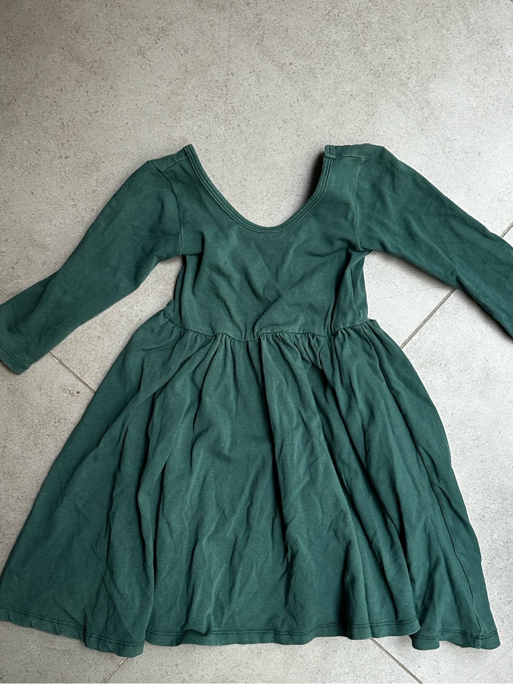 Alice + Ames 4T Girls Green Long Sleeve Twirl Dress - Picture 2 of 4